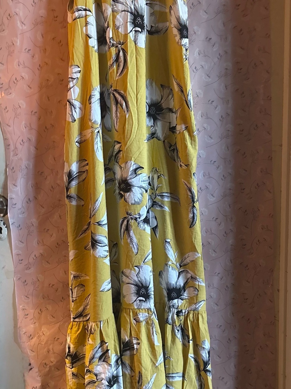NWT banana, republic Yellow Floral Maxi Skirt - Women's Summer Skirt - Picture 5 of 5